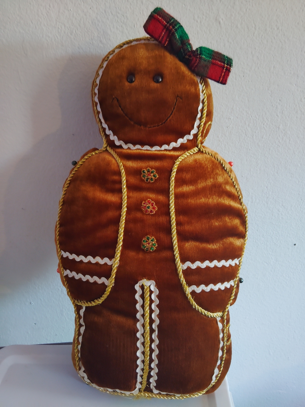 Vintage ITR Gingerbread Girl Holiday Plush/Pillow